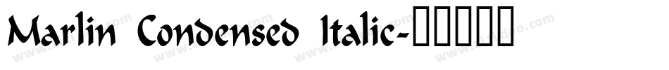 Marlin Condensed Italic字体转换